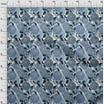 thumbnail image 4 of oneOone Cotton Cambric Medium Blue Fabric Floral Retro Sewing Craft Projects Fabric Prints By Yard 42 Inch Wide, 4 of 5
