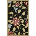 thumbnail image 6 of SAFAVIEH Chelsea Melyssa Floral Wool Area Rug, Black/Green, 5'6" x 5'6" Round, 6 of 6