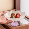 thumbnail image 4 of Fruit Bowl Footed Bowl Lotus Shaped Fruit Bowl Snack Candy Nut Serving Tray Dessert Display Stand Offering Bowl for Home Appetizer Plates Dessert Bowl, 4 of 7
