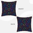 thumbnail image 3 of KLL Colored Hearts Decorative Throw Pillow Covers Velvet Soft for Couch Sofa Bedroom Living Room Outdoor - 18"x18", 3 of 8