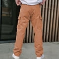 thumbnail image 3 of Mens Cargo Pants Elastic Waist Stretch Hiking Pants Lightweight Quick-Dry Windproof Workout Trousers With Multi Pockets, 3 of 9