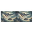 thumbnail image 6 of Yayeee Kitchen Valance Rod Pocket 54" x 18" Living Room Window Curtain, Beige Floating Whale, 6 of 6