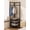 Black, variant on NTGFU A Versatile Corner Coat Stand, Featuring a Sturdy and Tall Design, Comes with A Shoe Rack and Hooks, Ideal for Hallways, Closets, Bedrooms, and Living Areas - Black-Three Floors