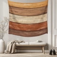 thumbnail image 5 of Farmhouse Burnt Orange Brown Large Tapestry for Bedroom Wall Hanging Tapestry, Vintage Wooden Striped Ceiling Backdrop Tapestries Poster Blanket Wall Decor for Teens Room Living Room Dorm 85" x 90", 5 of 8