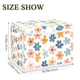 thumbnail image 5 of Yayeee Collapsible Cube Storage Bin with Lid Fabric Closet Decorative Basket with Handles, Colorful Flowers, 5 of 7