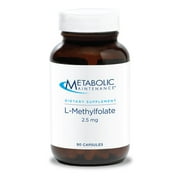 Metabolic Maintenance L-Methylfolate 2.5mg - Gluten-Free & Dairy-Free Folate Supplement - Supports Cognitive + Brain Health - L Methylfolate for Daily Use (90 capsules)