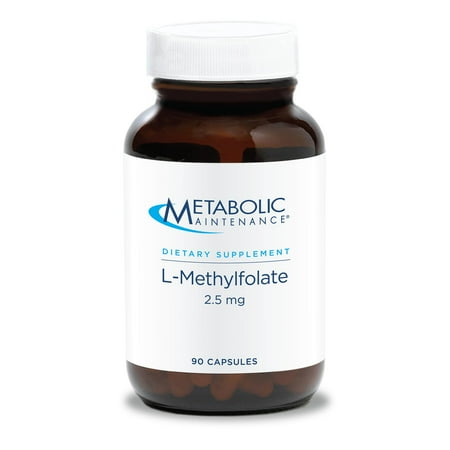 Metabolic Maintenance L-Methylfolate 2.5mg - Gluten-Free & Dairy-Free Folate Supplement - Supports Cognitive + Brain Health - L Methylfolate for Daily Use (90 capsules)