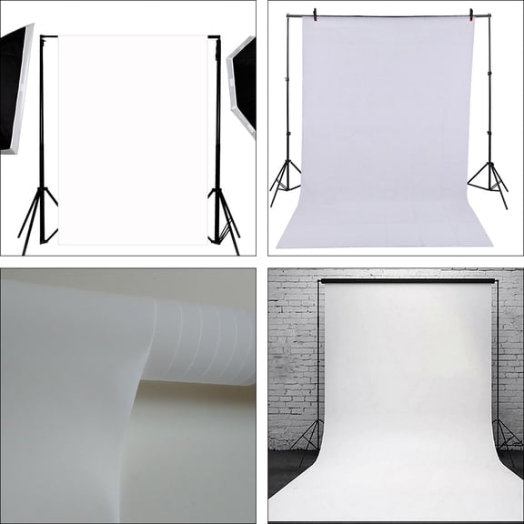 LOLIPPYY 1Pc Pure White Background Cloth Photography Backdrop for Studio Party and Video Production