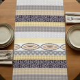 thumbnail image 5 of Table Runners 72 Inches Long Dress Scarves, Yellow Grey Geometric Farmhouse Kitchen/Dining Table Runner, Coffee Tablerunners, Boho Vintage Country Flowers Leaves 16x72 Inch, 5 of 9