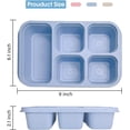 thumbnail image 4 of ERSAN-4 Pack Snack Containers, Reusable Meal Prep Lunch Boxes for Kids Adults, Bento Lunch Box with 5 Compartments, Divided Food Storage Container for School Work Travel, Microwave Dishwasher Safe, 4 of 4