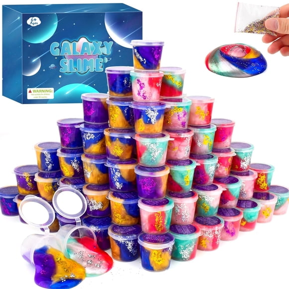 Slime Party Favors WUJYLY Galaxy Slime Kit, paquete de 46 unidades para niños