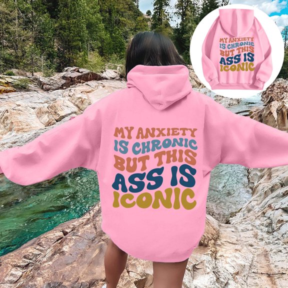 XINXIAOO Womens Sweatshirt Hoodies Long Sleeve Hoodie for Women Pullover Baggy Hoodies Pink Crewneck Womens Fall Sweatshirts Teen Clothing