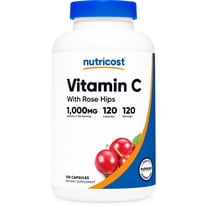 Nutricost Vitamin C with Rose Hips 1025mg, 120 Capsules - Non-GMO, Gluten Free Supplement