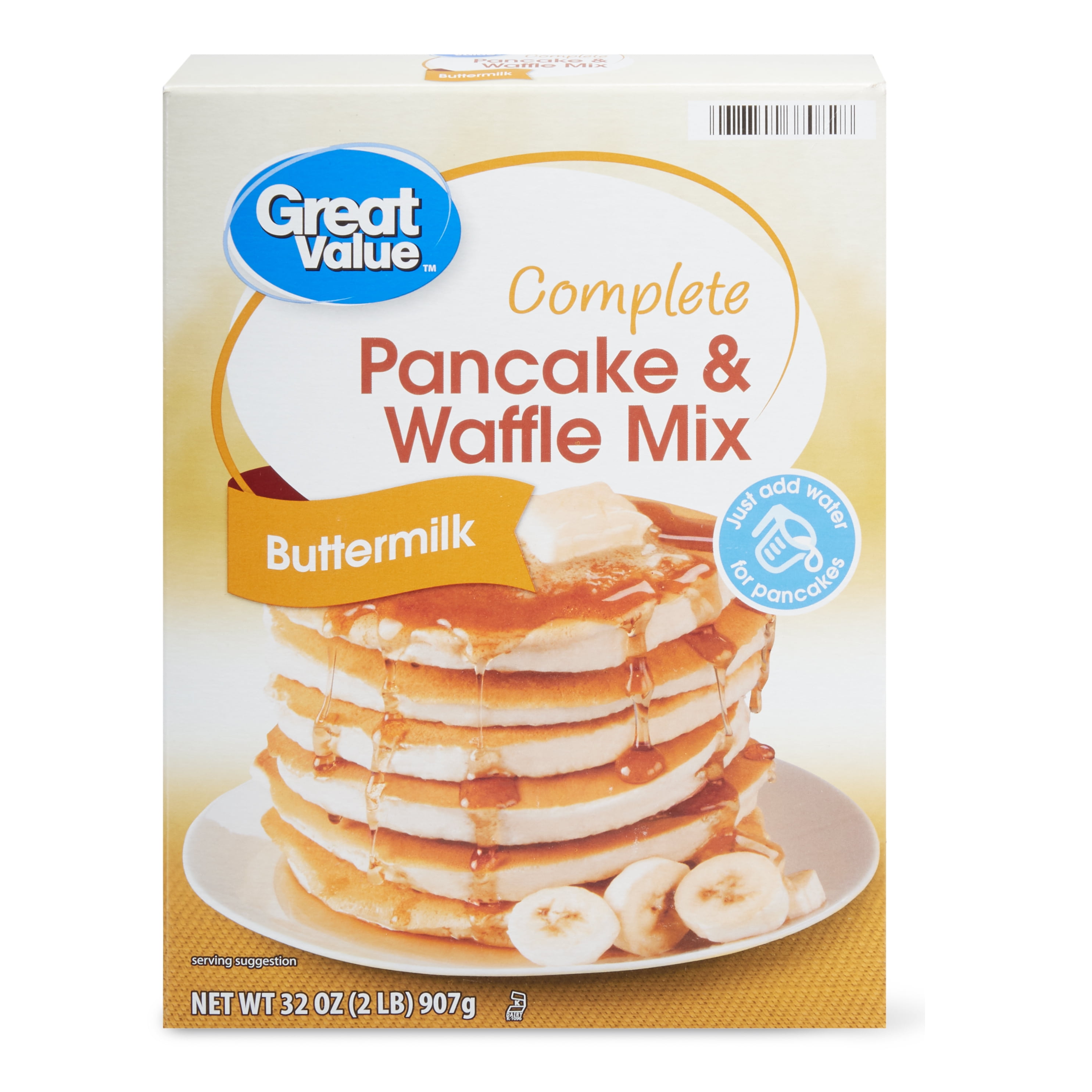 Great Value Complete Pancake & Waffle Mix, Buttermilk, 32 oz