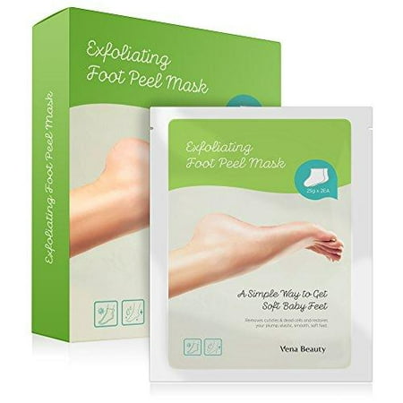 Exfoliating Foot Peel Mask - Peeling Away Dry Dead Skin, Callus Remover - Baby Your Feet Naturally by Vena Beauty 1 (Best Dead Skin Remover For Feet)