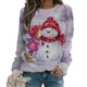 thumbnail image 2 of Abrigo con capucha holgado de cuello redondo para mujer de comercio exterior navideño, 2 of 5