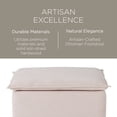 thumbnail image 3 of Maven Lane Claude Rustic Ottoman in Cream Fabric Upholstery, 3 of 6