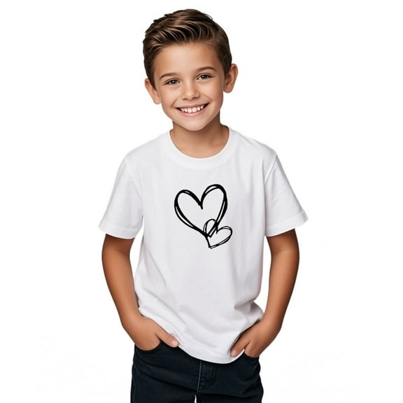 Boys Girls Summer T Shirts Short Sleeve Crew Neck Tee Casual Loose Printed T-Shirts Kids Breathable Tops