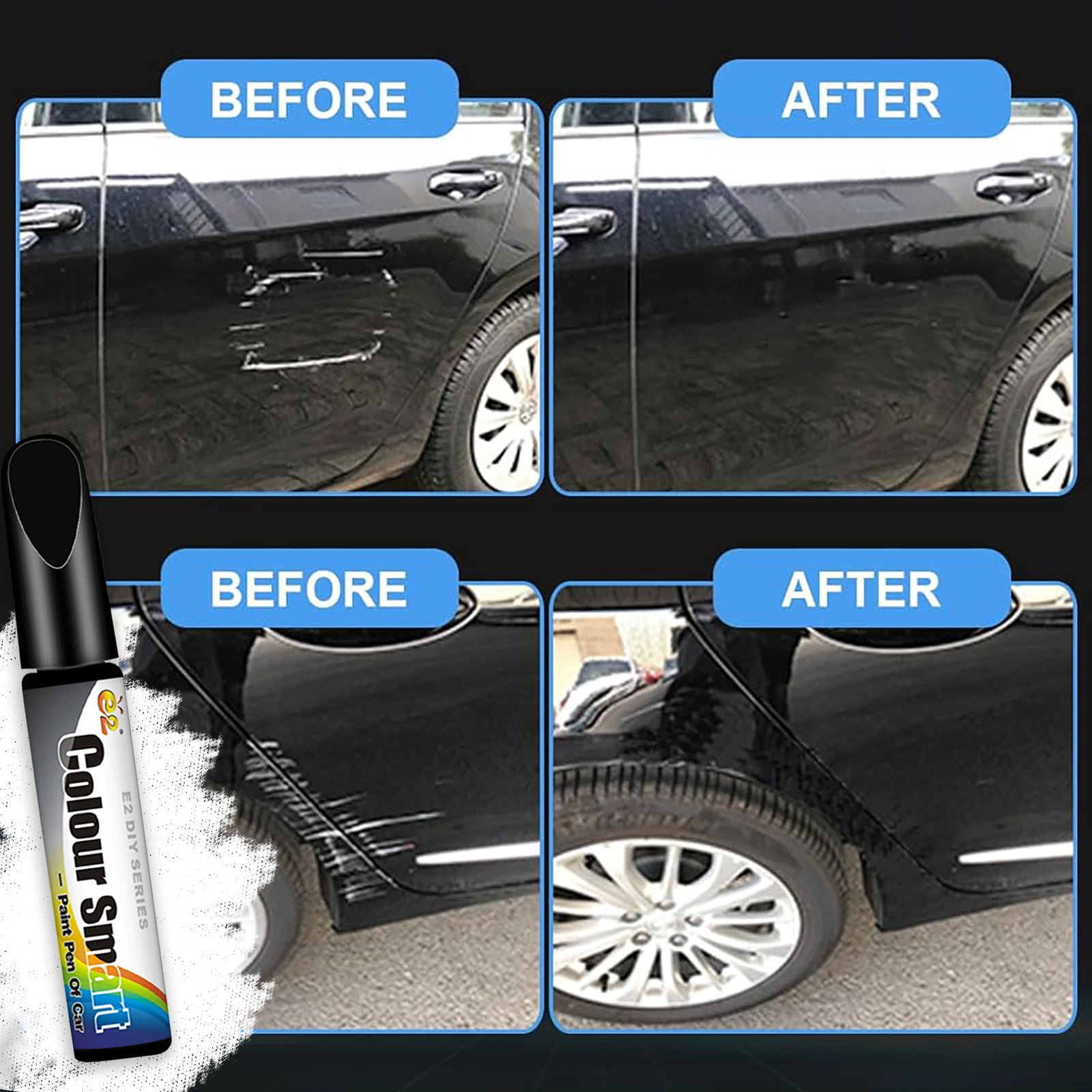 Car Touch-Up Paint, Car Paint Scratch Repair Pen, Universal Color Touch-Up Paint Pen, Various Car Touch-Up Paint (White)