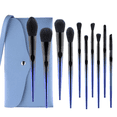 thumbnail image 1 of Set de brochas de maquillaje para cabello sintético azul marino, 10 unidades, 1 of 4
