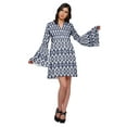 thumbnail image 1 of Moomaya Robe Droite Mini à Manches Longues Évasées Imprimée pour Femmes Vêtements d'Été, 1 of 6