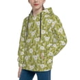 thumbnail image 2 of Goofa Daisies Flowers Pattern Hooded Sweatshirt for Youth Trendy youth sweatshirt Casual Hoodie for Boys and Girls-X-Large, 2 of 6
