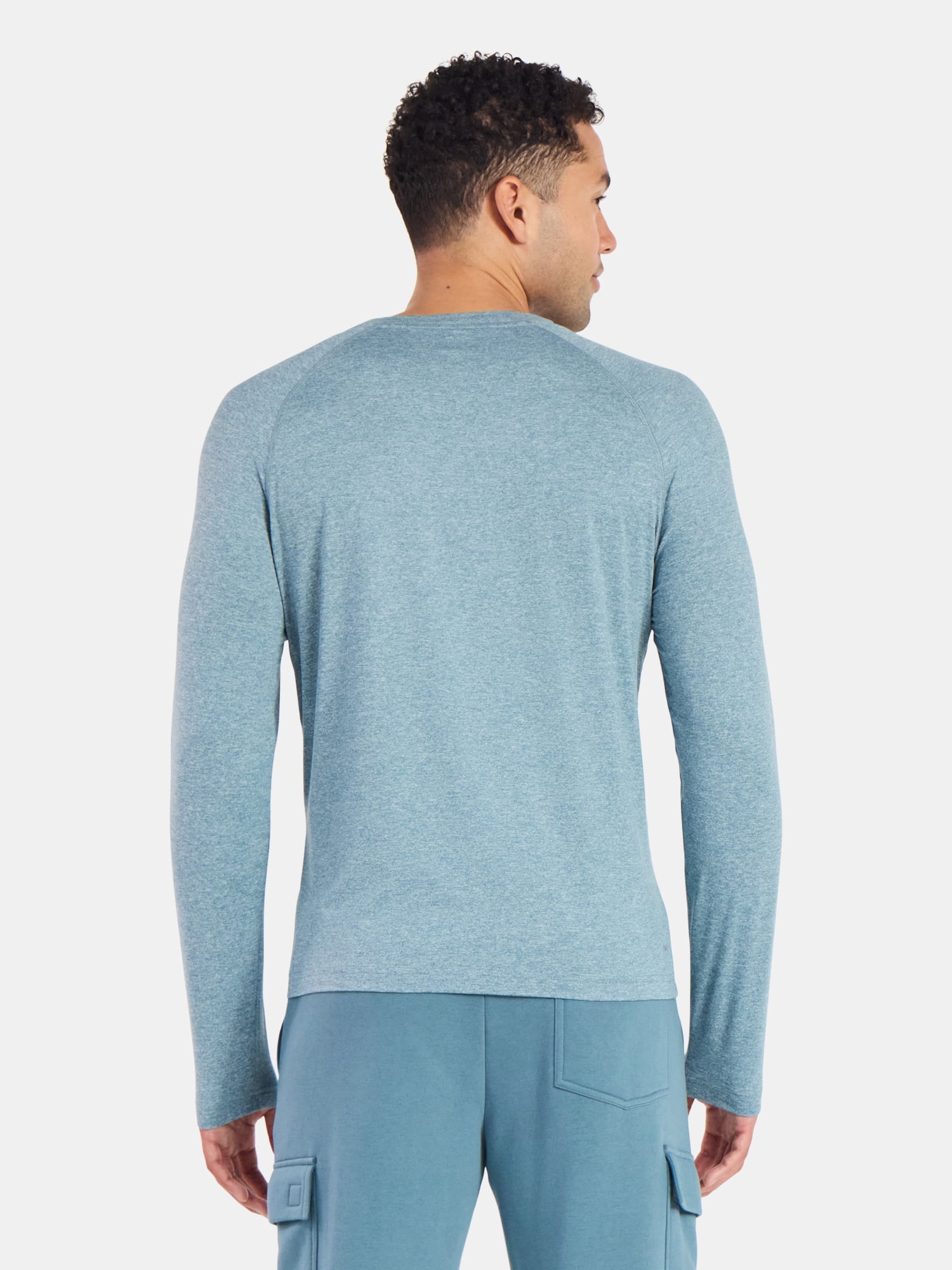 Athletic Works Men's and Big Men's ButterCore Soft Long Sleeve Tee Shirt, Sizes XS-5XL