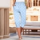 thumbnail image 2 of Mujeres Capri Pantalones Elástico Corbata Cintura Suelta Ajuste con Bolsillos, Casual Y Cómodo Pantalones de Cintura Elástica para las Mujeres, 2 of 6