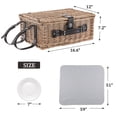 thumbnail image 3 of Canasta de picnic HYBDAMAI para 4 personas con manta impermeable, 3 of 9