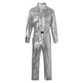 thumbnail image 4 of Men's Stage Performance Clothing Glossy Casual Jumpsuit Zipper Design Glossy Jumpsuit Versatile Fashion Clothing, 4 of 5