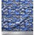 thumbnail image 1 of Soimoi Crepe Silk Fabric Two Tone Camouflage Decor Fabric Printed Yard 42 Inch Wide, 1 of 3