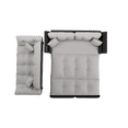 thumbnail image 6 of Homy Casa 3-in-1 Convertible Sofa Bed, Velvet Loveseat Sofa for Apartment & Living Room, 6 of 11