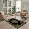 thumbnail image 2 of ODIKA Glam Key Border Sparkle Sunburst Round Symmetrical Shimmer Greek Flowing Dynamic Non-Slip Chair-Friendly for Home Office, Gaming Room, Under Desk, 2 of 7
