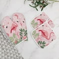 thumbnail image 5 of Flamingo Oven Mitts And Pot Holders Sets of 4 Oven Gloves Set Potholders for Kitchen Cooking Baking Grilling Anti Scald Hot Pads And Heat Resistant, 5 of 6