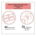 thumbnail image 3 of Anime Fitted Sheet & Pillow Sham Set, Japanese Comics Strip Boy and Girl Fight Scene Manga Image Cartoon Print, Decorative Printed 6 Piece Bedding Decor Set, Queen, Black White Grey, by Ambesonne, 3 of 3