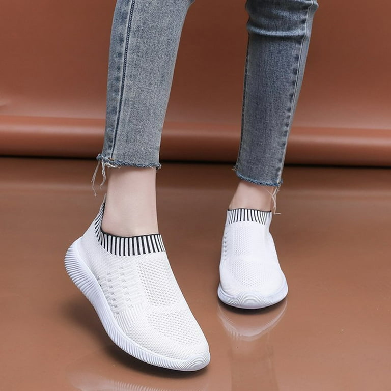 eczipvz Womens Tennis Shoes Women Canvas Mules Memory Foam Clipper Fashion Sneakers Comfortable Slip On Mule Holiday Shoes