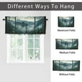 thumbnail image 6 of Misty Forest Curtain Valances for Kitchen Windows Rustic Wooden Window Forest Mountain Scenery Rod Pocket Window Valance for Living Room Bathroom Bedroom Kitchen 54 by 18 in, 1 Panel, 6 of 6