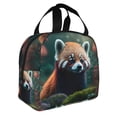 thumbnail image 2 of Vsdgher Forest Plant Raccoon Print Lunch Bag, Lunch Box for Women Adult Men, Lunch Tote Insulated Cooler Lunch Container for Work/Office/Picnic/Travel, 2 of 7