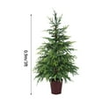 thumbnail image 2 of Artificial Norfolk Christmas Tree with Realistic Potted Design and LED Lights for Indoor Holiday Decor, 2 of 7