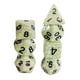 thumbnail image 2 of Dados de 7 Piezas D4-D20 Juego de Dados de Varios Lados Zulema Blanco Verde, 2 of 8