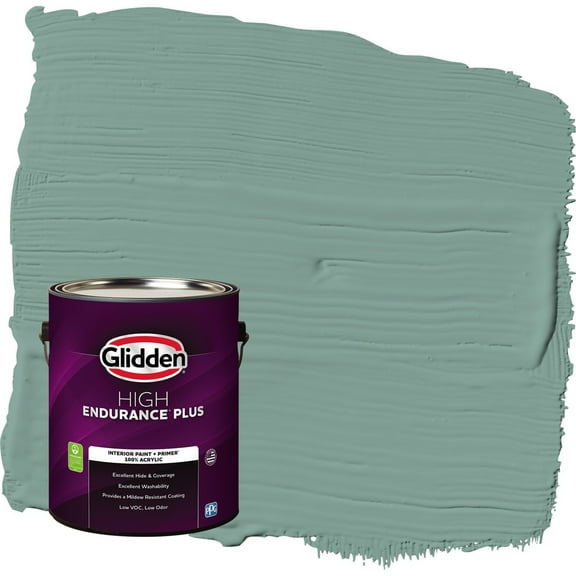 Glidden HEP Silver Laurel / Green Flat Interior Paint with Primer, 1 Gallon