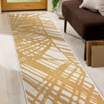 thumbnail image 6 of World Rug Gallery Contemporary Nature Inspired Tropical Leaves Reversible Indoor/Outdoor Area Rug - Yellow 2'x7', 6 of 8