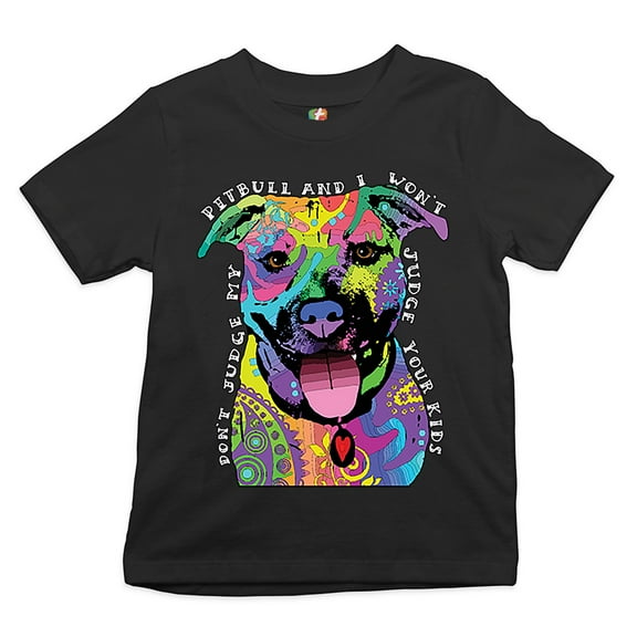 Tee Hunt Don't Judge My Pit Bull Youth T-Shirt Funny Andy Maxx Dog Lover Pet Owner Kids