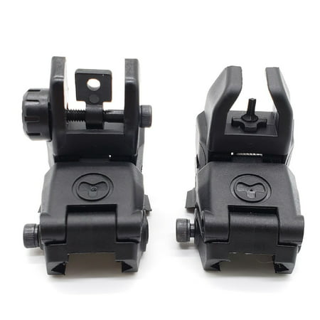 Outdoor Folding Front and Rear Flip Up Backup Sights Set Cap Pistol Appearance Change (Best Flip Up Sights For The Money)