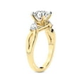 thumbnail image 4 of IGI Certified 3 Carat Cushion Shape Lab Grown Diamond Engagement Ring | 14K Yellow Gold | Odette Three Stone Bypass Diamond Ring | FG-VS1-VS2 Quality Friendly Diamonds, 4 of 5