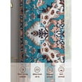 thumbnail image 3 of Colorful Boho Sheer Curtains for Living Room Bedroom Southwest Traditional Flowers Aesthetic Sheer Curtains 45 Inch Long 2 Panels Set Light Filtering Curtain Window Treatments Drapes for Dining Room, 3 of 6