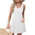 thumbnail image 4 of Ruyang Summer Dress for Women, Women's Midi Lace Jacquard Cutout V Neck Plus Size Dress Ladies Plus Size Dress, 4 of 8