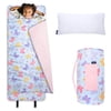 Wildkin Original Nap Mat with Pillow for Boys and Girls, Features Hook and Loop Fastener, Roll-Up Design, Soft Cotton Blend Materials (Butterfly Garden)