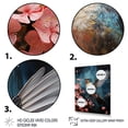 thumbnail image 3 of Designart "Harmonious Flight of Blue Floral Hummingbird" Animals Framed Wall Art - Traditional Blue Hummingbird Entryway Framed Wall Art, 3 of 6
