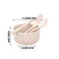thumbnail image 2 of D 4-Piece Tableware Set Includes Bowl Spoon Chopsticks fork for Home Kitchen Dining Reusable Plastic Utensils Dishwasher Safe, 2 of 6